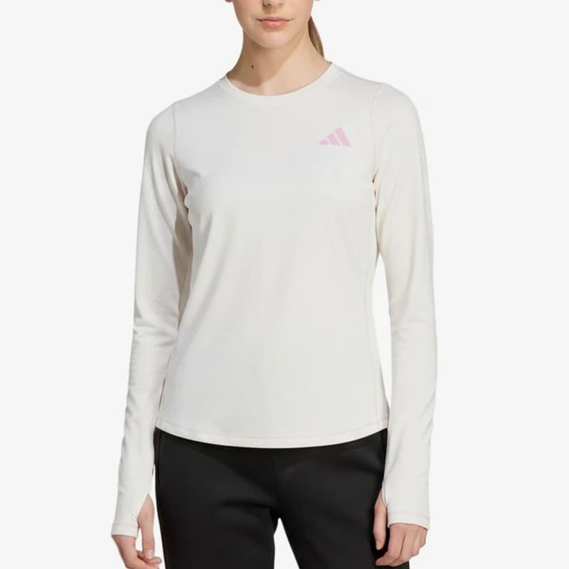 Adidas genuine round neck long sleeved children's sweat absorbing quick drying simple casual T-shirt KS0287