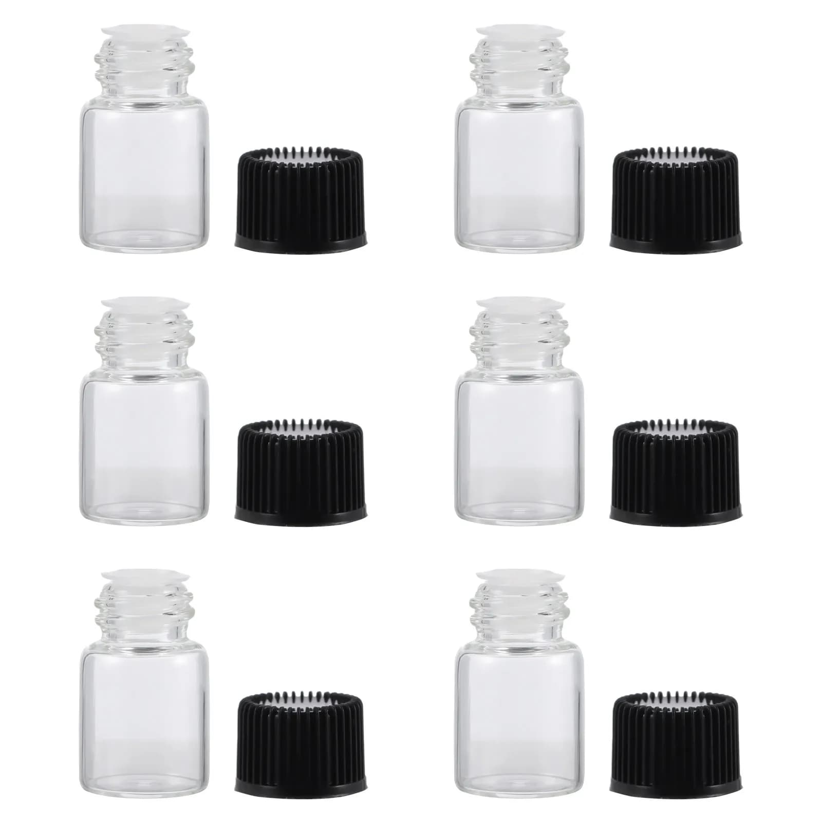 Set di 1 Flacone per Oli Essenziali, Bottiglie Portatili in Vetro da 2ml per Viaggio, Piccole Bottiglie per Aromaterapia Fai-da-Te, Cura della Pelle, Campioni e Ricariche