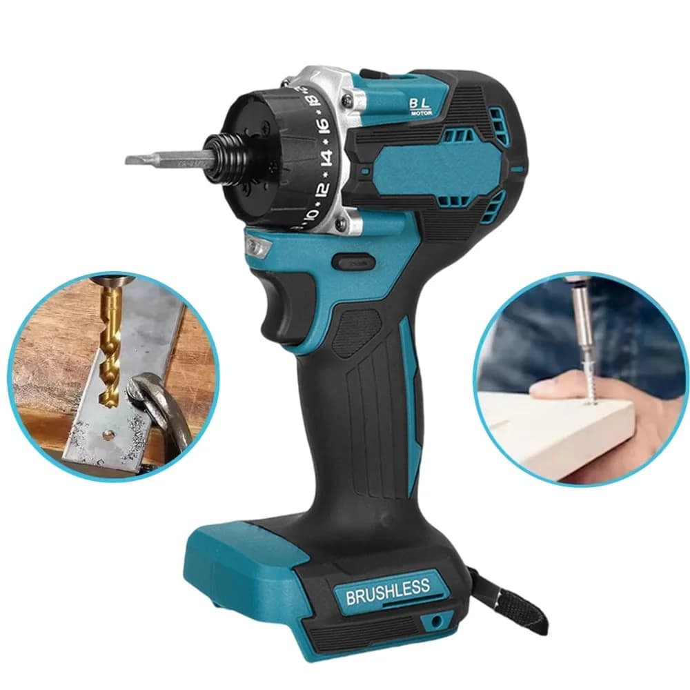 Cacciavite elettrico a batteria da 6,35 mm 1/4 pollici portatile senza spazzole 280N.M 20 + 1 coppia mini trapano utensile elettrico per batteria Makita 18V