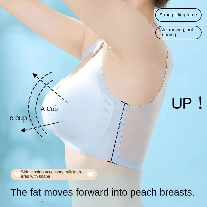 Intimo da donna con espansione sul petto in manga di seta ghiacciata addensata da 8 cm con seni piccoli e seni piatti, bellissimo stile canotta