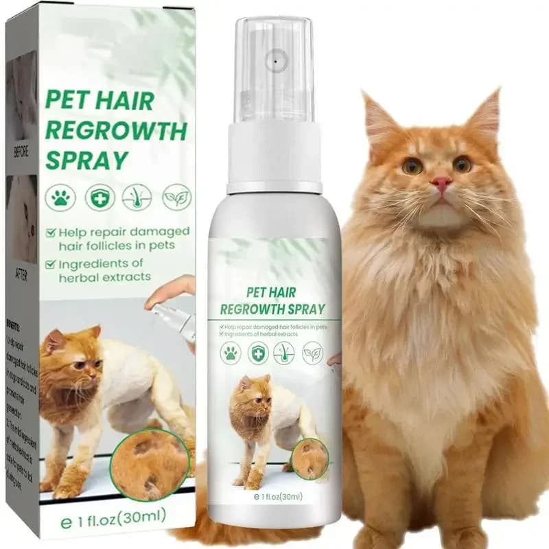 YEGBONG 30ml Spray districante per gatti per capelli opachi Ricrescita dei peli di animali domestici Balsamo lenitivo Anti spargimento Forniture per toelettatura per gatti