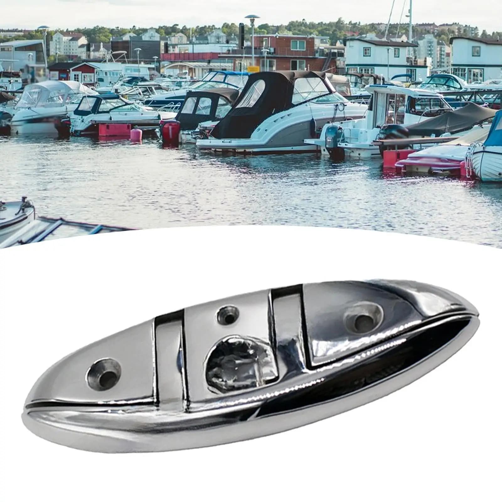 Bitta per banchina pieghevole in acciaio inossidabile Fascetta per corda per ponte per tacchetta per barca marina resistente all'usura per protezione dock per yacht e kayak