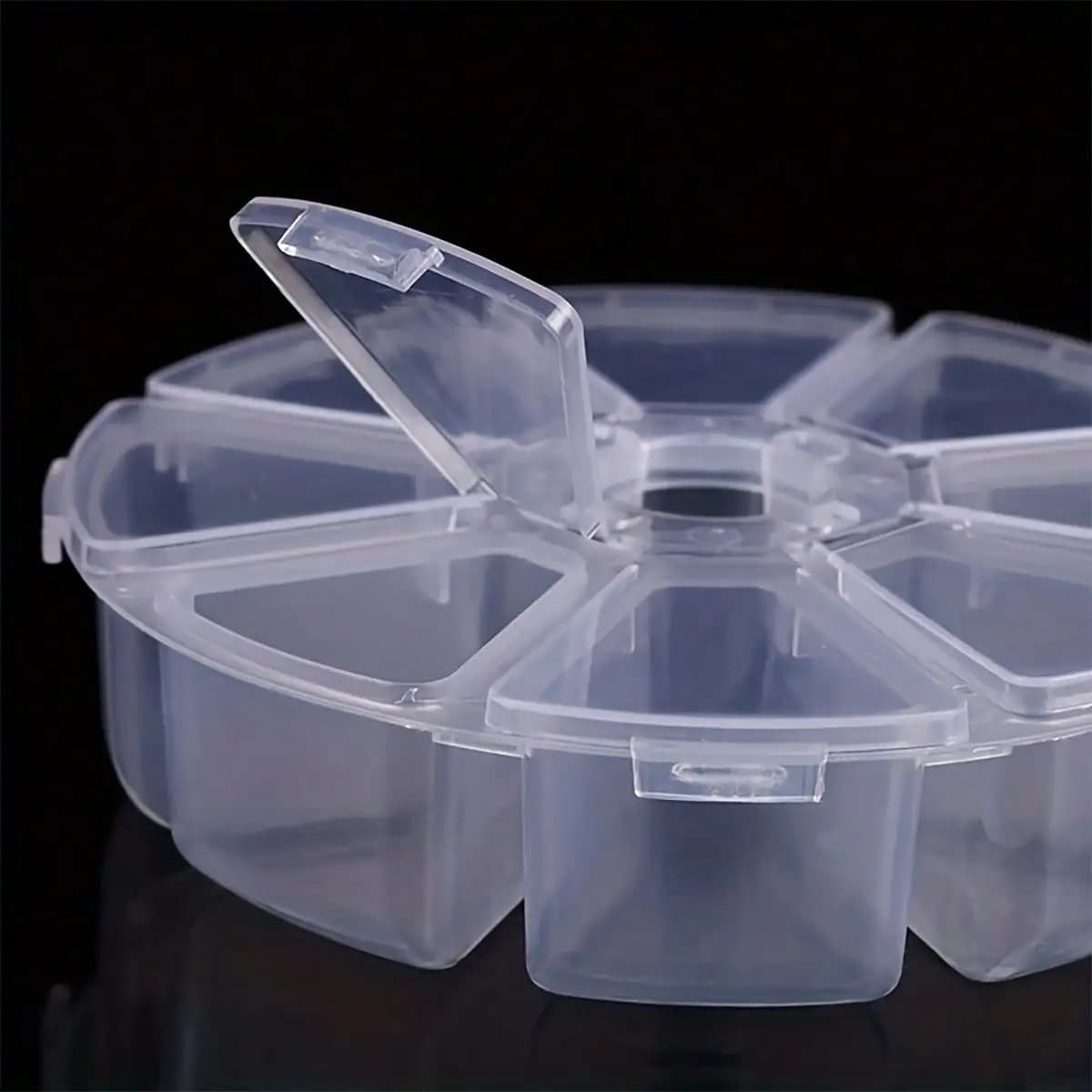 Mini scatola portaoggetti in plastica a 8 scomparti per strumenti per pittura con diamanti, gioielli, orecchini, collane, bracciali, anelli, perline e creazioni artigianali