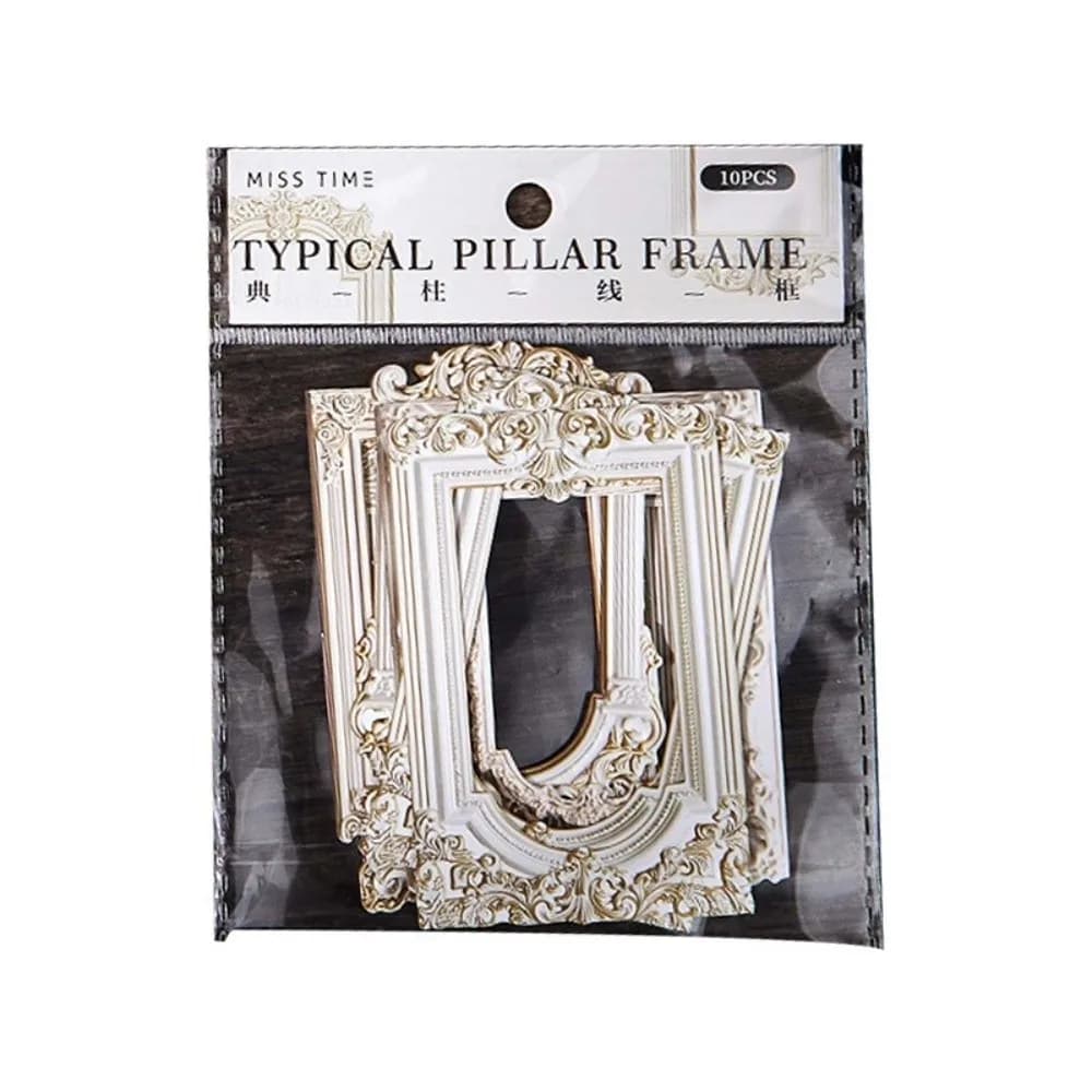 Frame Stickers set with Relief Texture, Retro Style, Creative, for Collage, Portals and Multifunctional