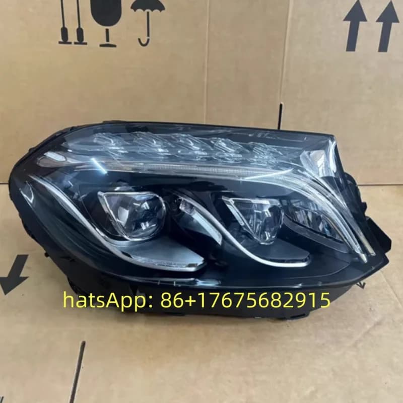 Per Mercedes-Benz GLS X166 Faro 2016-2019 X166 Fari GLS400 GLS500 Doppia Lente Faro di Montaggio X166 Faro