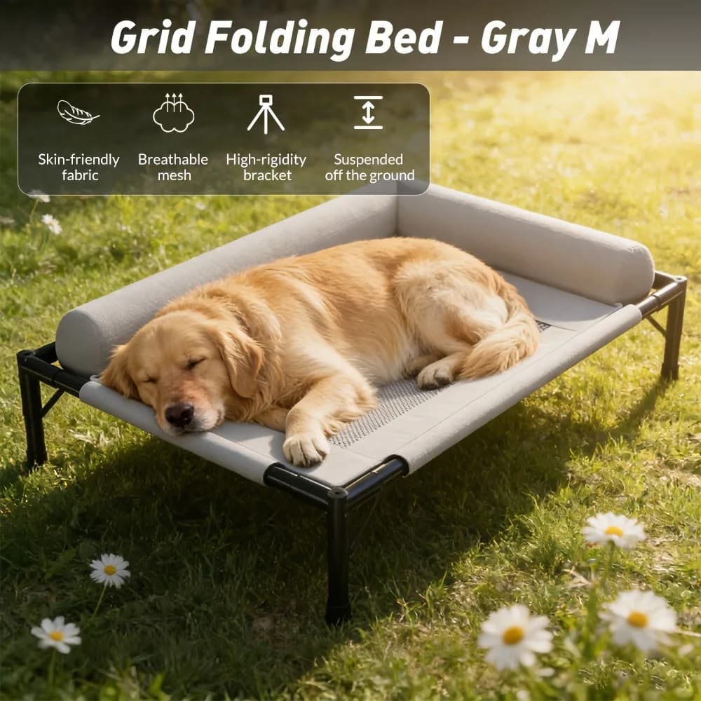 Cuccia Pieghevole per Cani Tutte le Stagioni, Letto da Campeggio per Cani Grandi e Piccoli, Staccabile e Lavabile, Stile Militare, Cuccia per Cani, Forniture per Animali Domestici per l'Estate