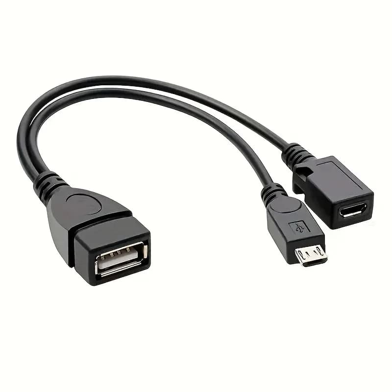 Adattatore splitter da USB a micro USB OTG 2 in 1 per Fire Stick 4K/Fire TV, telefono/tablet Android, accessori tecnologici durevoli