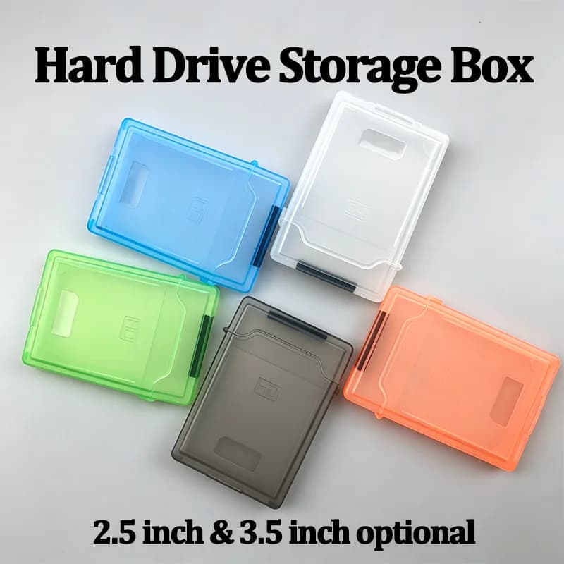 1PC 2.5 inch/3.5inch Dust Proof Plastic Storage Box IDE SATA HDD Hard Drive Disk Storage Case External Hard Drive Disk Protector