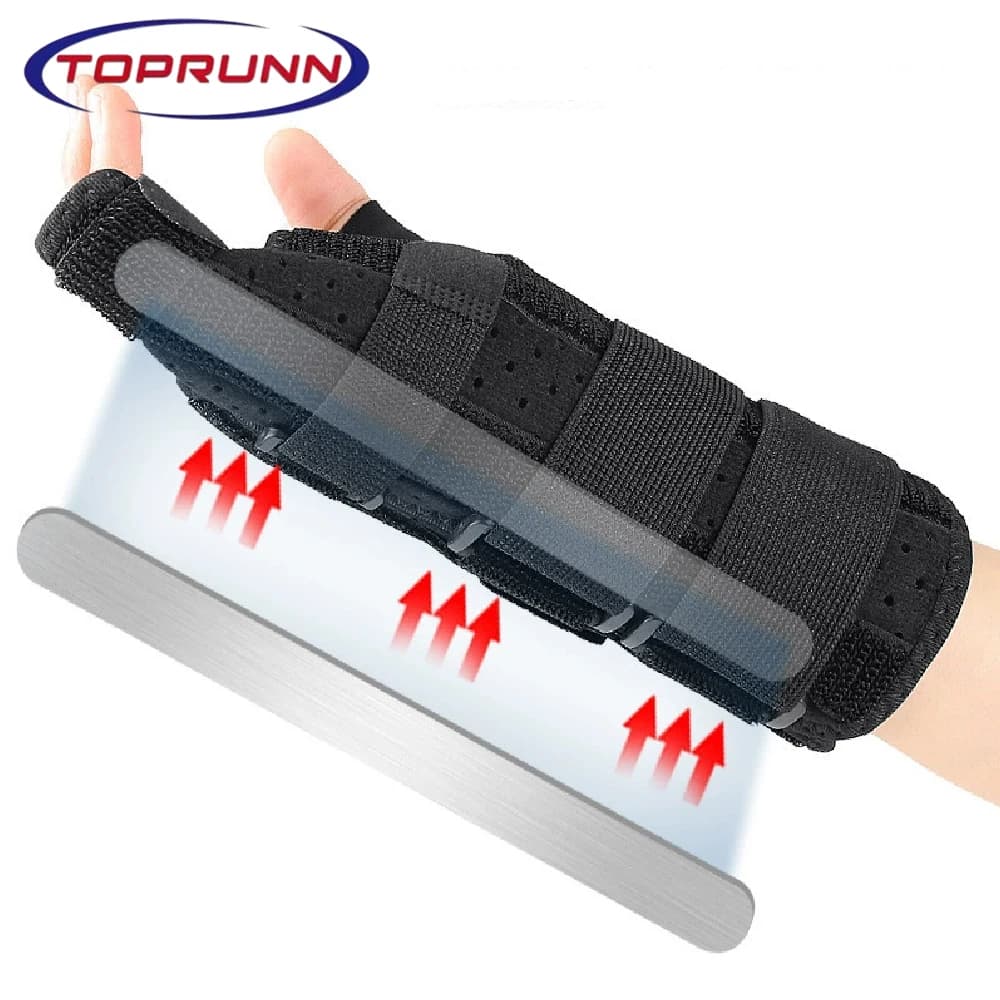 1 Pezzo Tutore da Polso per Sollievo dal Tunnel Carpale e Supporto Notturno, Tutore per Mano con 2 Supporti, Tutore da Polso Regolabile
