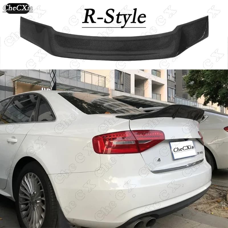 For 2013-2016 Audi A4 B8.5 Spoilers Wings Carbon Fiber Rear Boot Spoiler R Style Tail Wing Aerodynamic Performance Tuning Refit