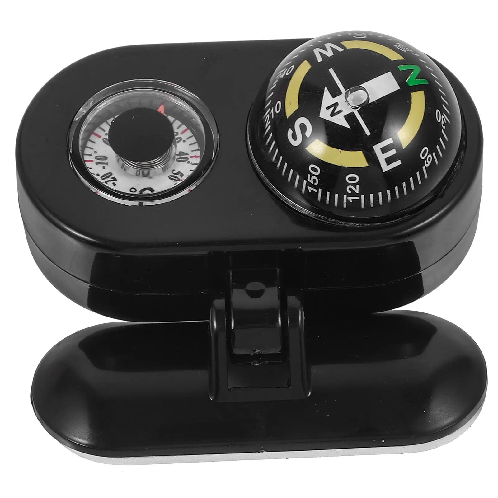 Car Compass Ball with Thermometer for Dashboard Mount Vehicle Navigation Tool Marine Boat Use High Precision Temperature