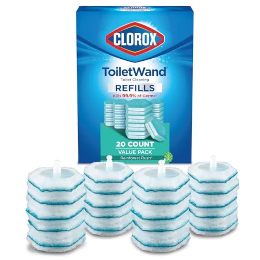 Ricariche per spazzolone WC Clorox ToiletWand, profumo Rainforest Rush, confezione da 20 pezzi
