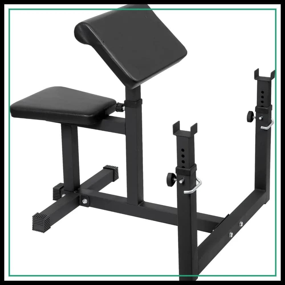 Panca per curl Preacher Curl, carico massimo 450 libbre, allenamento di forza, stazione isolata per bicipiti con bilanciere e manubri, per palestra domestica