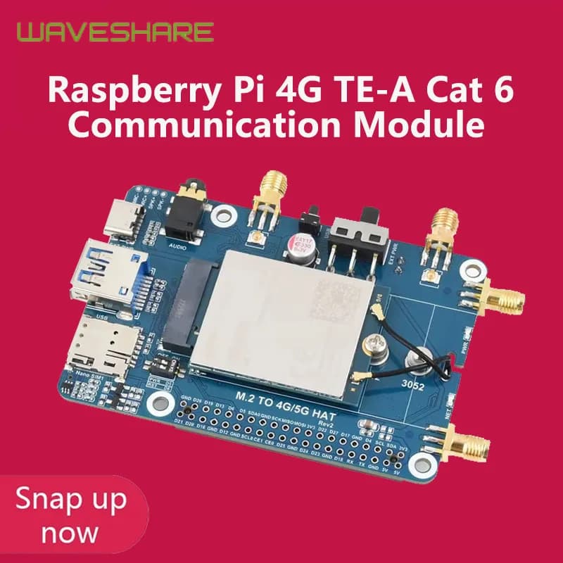 Modulo di comunicazione Raspberry Pi 4G TE-A Cat 6 Scheda di espansione modulo EM060K-GL