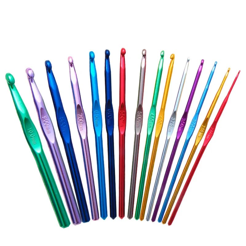 1/14Pcs Alumina Crochet Knitting Hooks Needles Crochet Handmade DIY Weave Sewing Tools 2/2.5 3/3.5/4/4.5/5/5.5/6/6.5/7/8/9/10mm