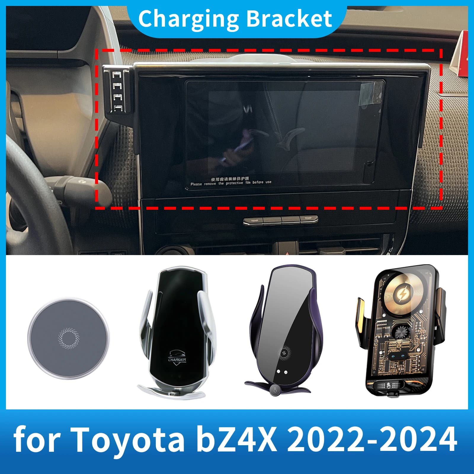 Car Phone Holder for Subaru Solterra 2022 2023 2024 Screen Navigation GPS Bracket Base Accessories Charging