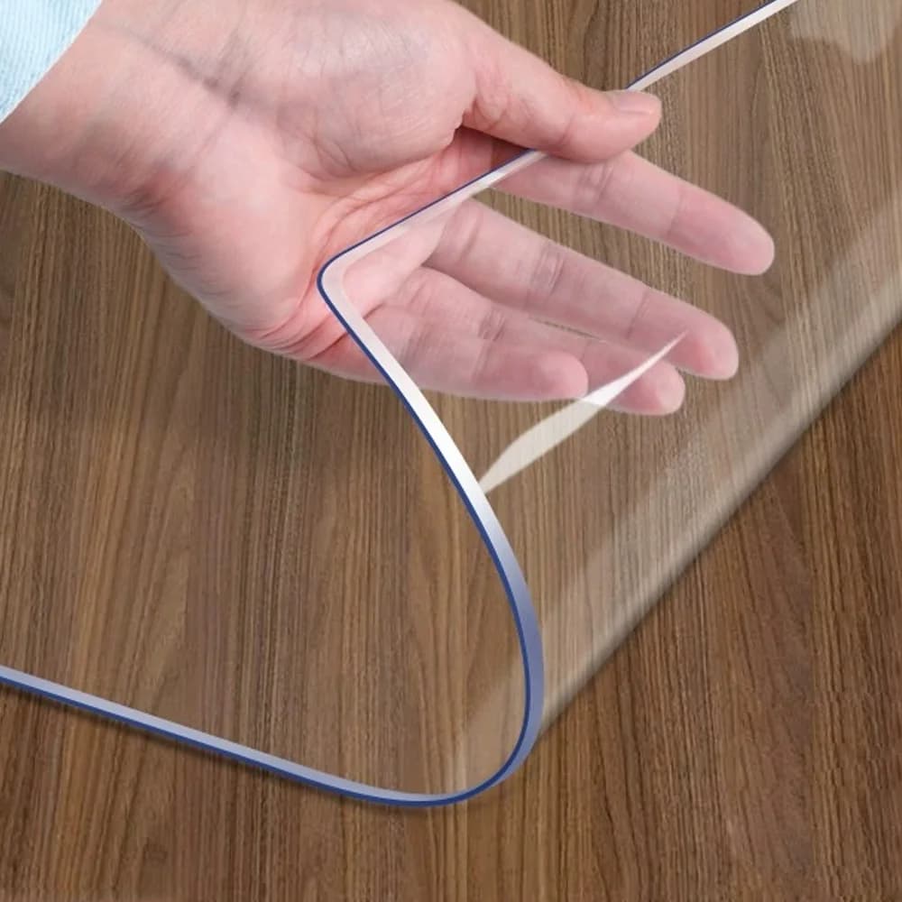 Tovaglia trasparente in PVC con spessore, resistente al calore, impermeabile e resistente all'olio, 1pz