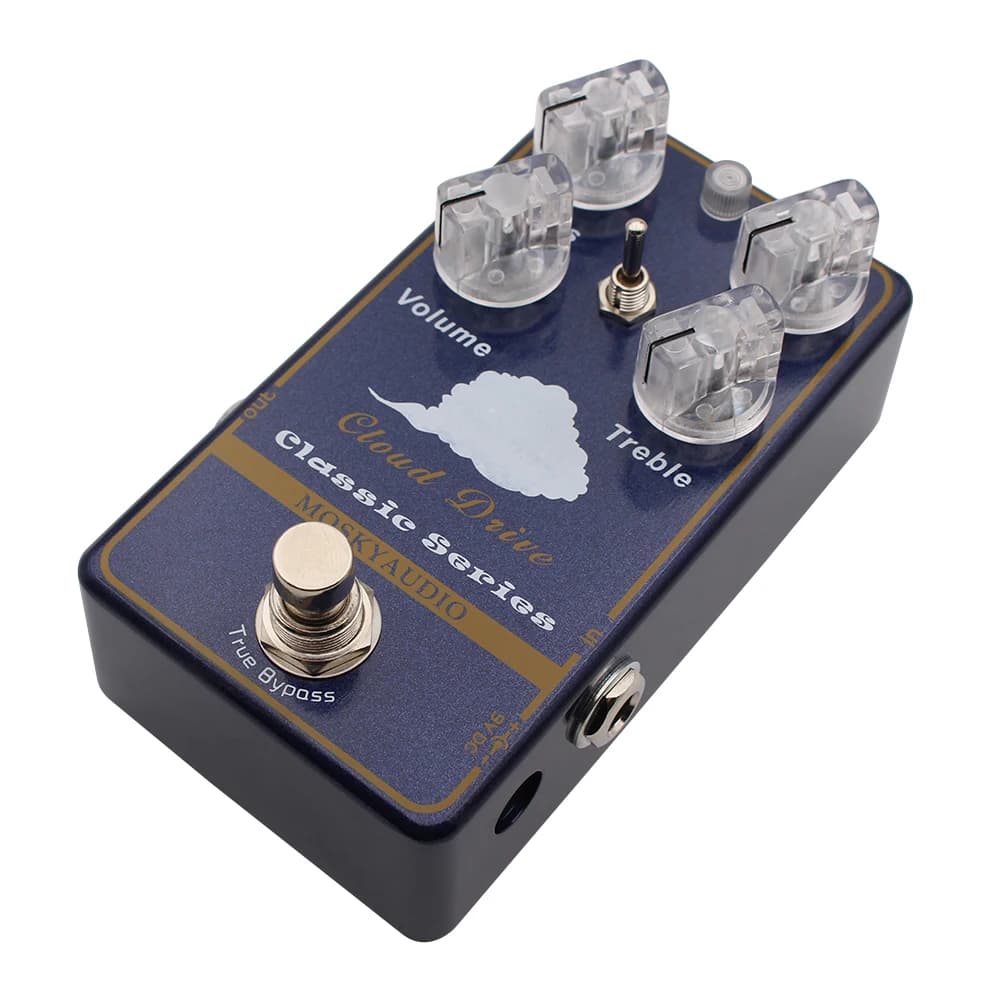 MOSKYAUDIO Cloud Drive Overdrive - From Fat Clean Boost to Crunch, EQ Pre/Post, 3 Vie Clipper for Electric Guitar