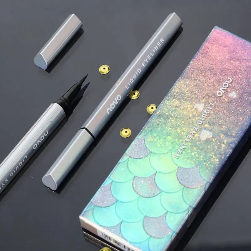 NOVO Mermaid Eyeliner Liquid Pen Fine Tip Waterproof Sweat-Proof Long-Lasting Smudge-Proof Genuine Eyeliner for Makeup