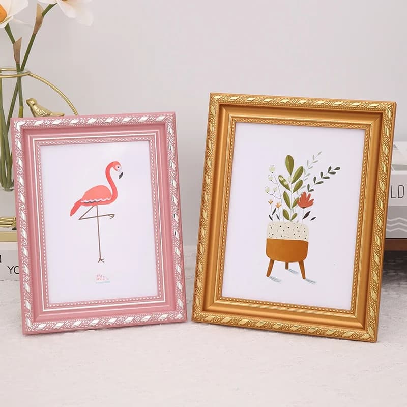 6-Inch Rectangle European Classical Style Picture Frame Handmade Puzzle Frame Wall Hanging Living Room Decorative Photo Frame