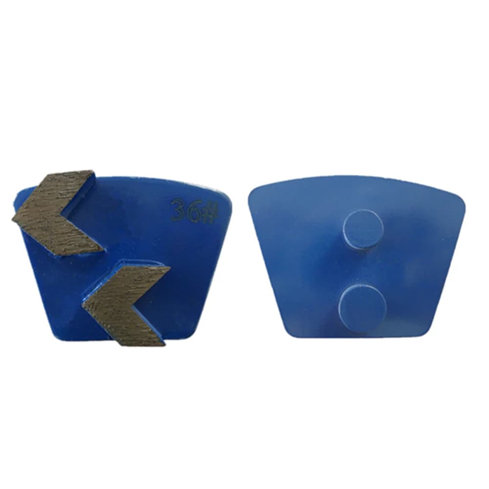 STI03 Utensili per molatura del calcestruzzo STI Lame diamantate per molatura a due pin Tamponi per lucidatura trapezoidali per pavimenti con due segmenti di freccia