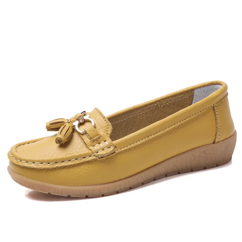 New Spring Autumn Adult Wedge Mom Shoes Lady Flat Casual Loafers Commuting Leisure Women Plus-Size Leather Loafers shoes