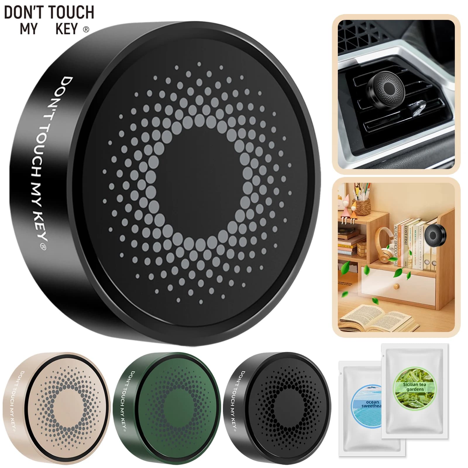 For automatic air intake office bathroom bedroom 38 mm diffuser essential fragrance alloy auto fresh air deodorant aromatherapy