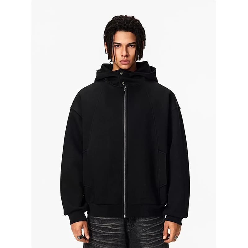 American Deconstructed Casual Hoodie Men's Spring Autumn New Trendy Brand Loose Fit Open Cardigan Sweatshirt