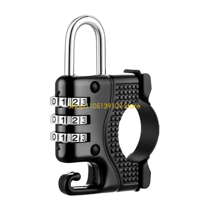 Safe lock for helmet with hook to store scooters, electric vehicles, quick installation, durable material