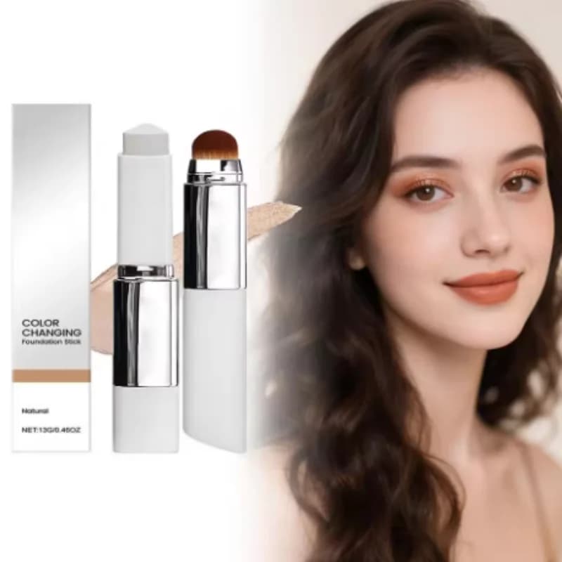 1/3 pieces of stick foundation that changes color, light, moisturizing, non sticky, illuminating, adaptive tones for all skin types, impeccable