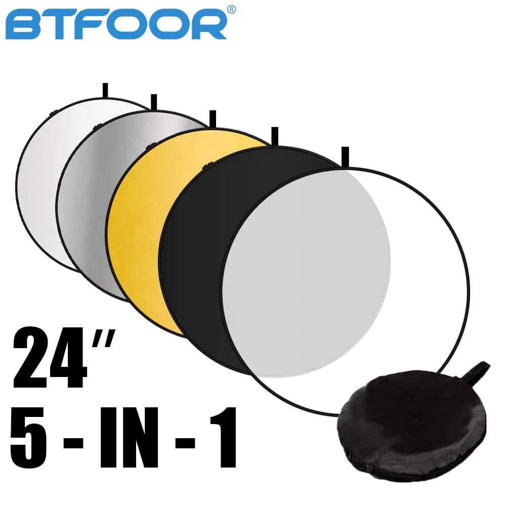60 80 110 cm 5in1 Reflector Photography Folding Portable Light Diffuser Round Reflector for Photo Multi Color
