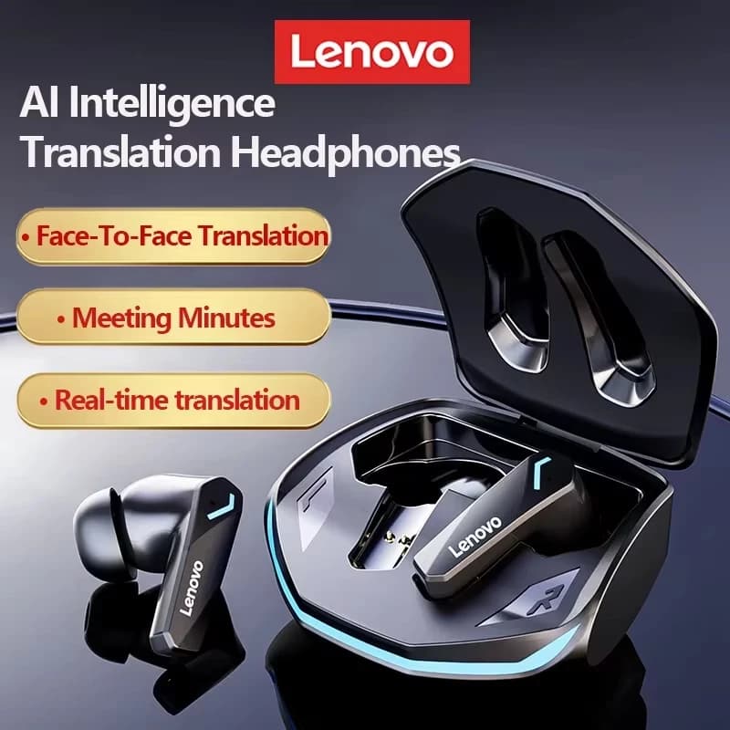 Lenovo GM2 Pro Bluetooth 5.3 Headphones, Low Latency Wireless Headphones, HD Calls, Dual Mode, Gaming Headphones with Microphone