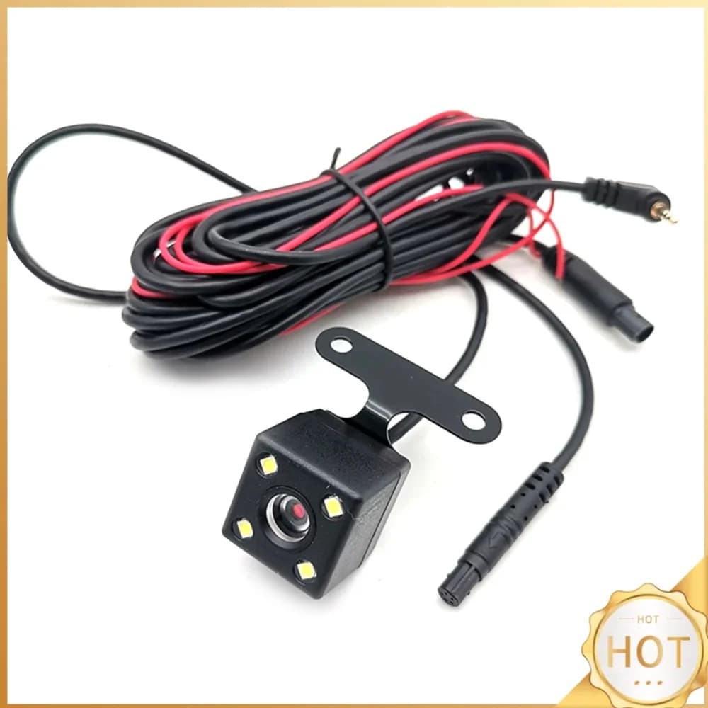 5 Pin Color Image Video Camera Night Vision HD Video Rear View Camera 4 LED Reverse Dash Cam Wide Angle with Extension Cable