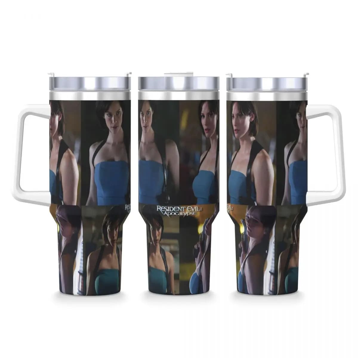 Residents Evils Jill Valentine Tumbler Bevande calde Bottiglia d'acqua Tazze termiche portatili in acciaio inossidabile Tazze da guida stampate