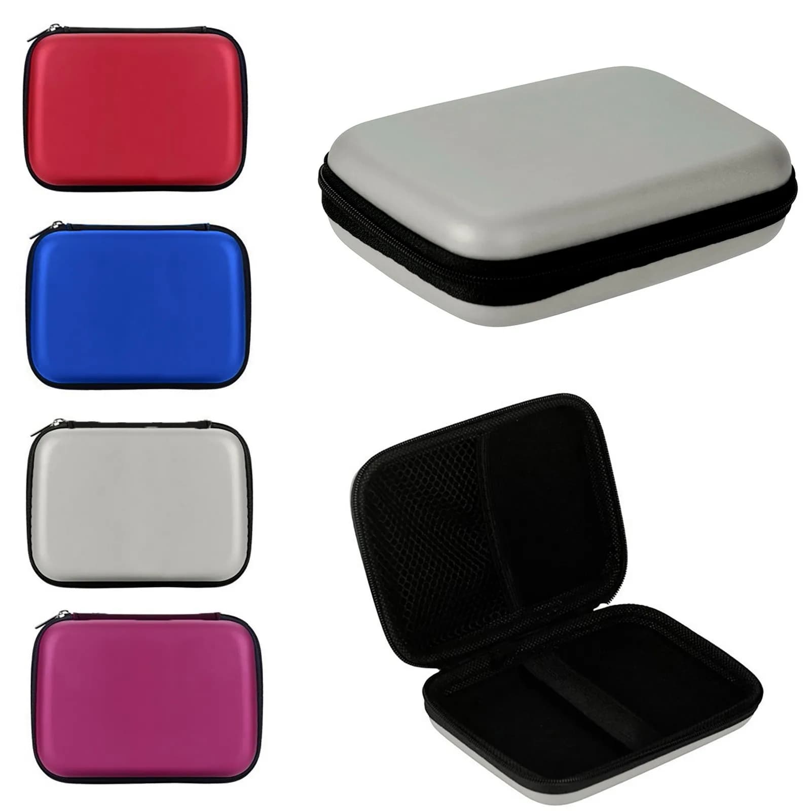 2/5 inch external USB hard disk bag for USB hard drive Carry Mini USB cable earphone case for laptop hard disk
