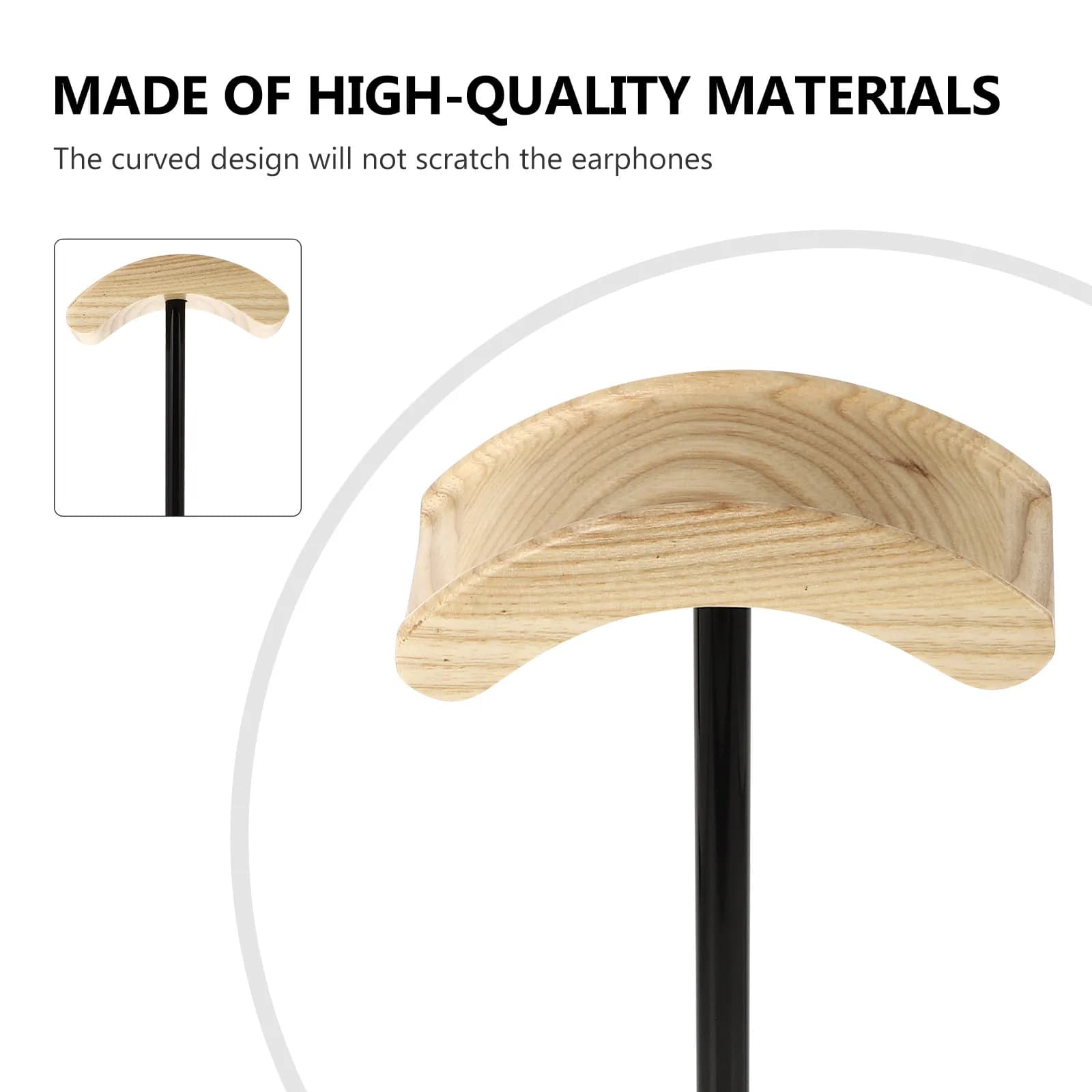Supporto Robusto in Metallo per Cuffie da Computer, Organizzatore da Scrivania Salvaspazio con Base Piatta e Stabile, Espositore per Cuffie