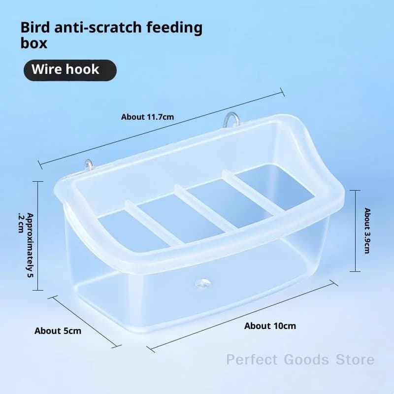 Large Capacity Pet Feeder Drinker for Parrots And Birds Hanging Water Bowl Box Plastic Food Container Dispenser for Home Garden