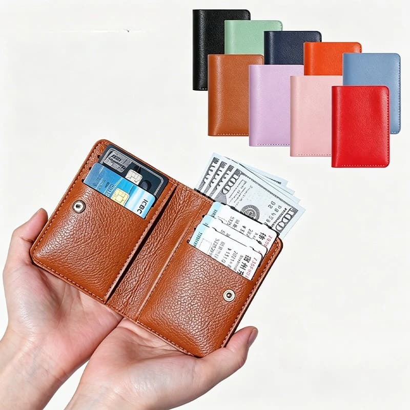 PU Leather card Passport Holder wallet Multifunctional Document credit card Storage Bag Travel Airplane Ticket Protective Cover