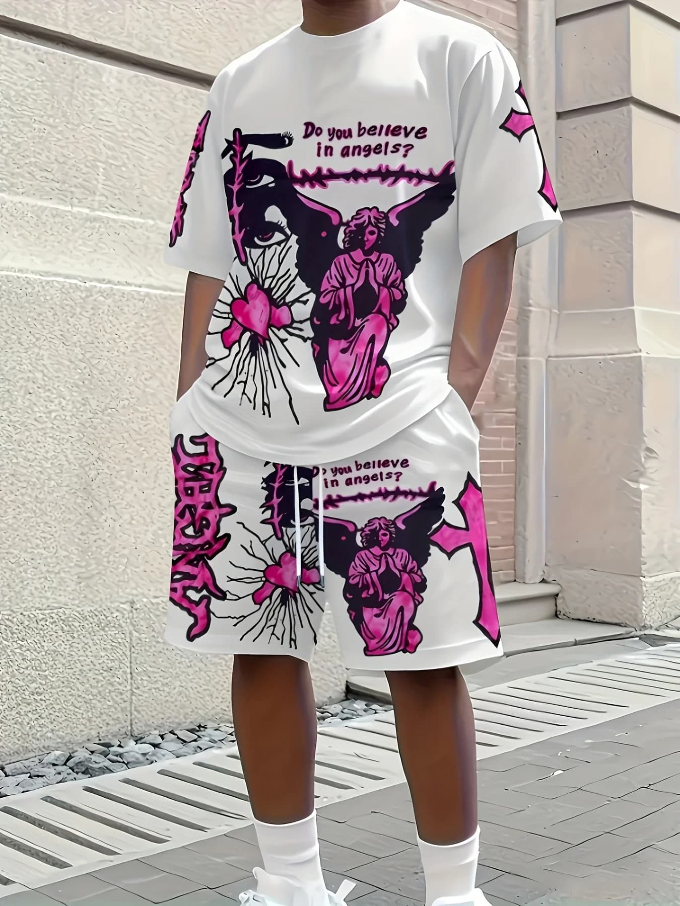 Completo Estivo 2026 da Uomo: Pantaloncini a Maniche Corte con Stampa 3D, Traspiranti, Leggeri, in Mesh, Casual, per Pattinaggio a Rotelle e Hip-Hop