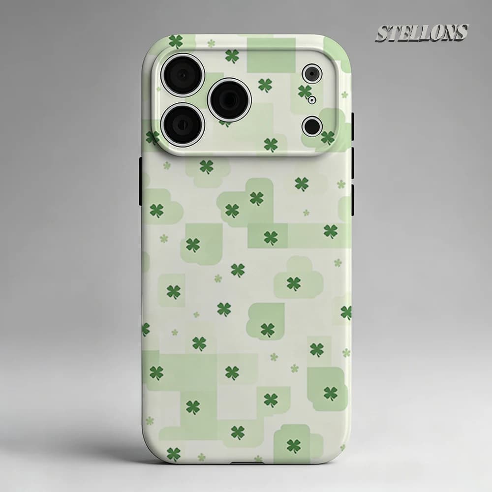 Minimal Clover Art Phone Case For Magnetic Phone Case for IPhone 17 16 15 14 13 Pro Max Plus Single Double-layer tough Case