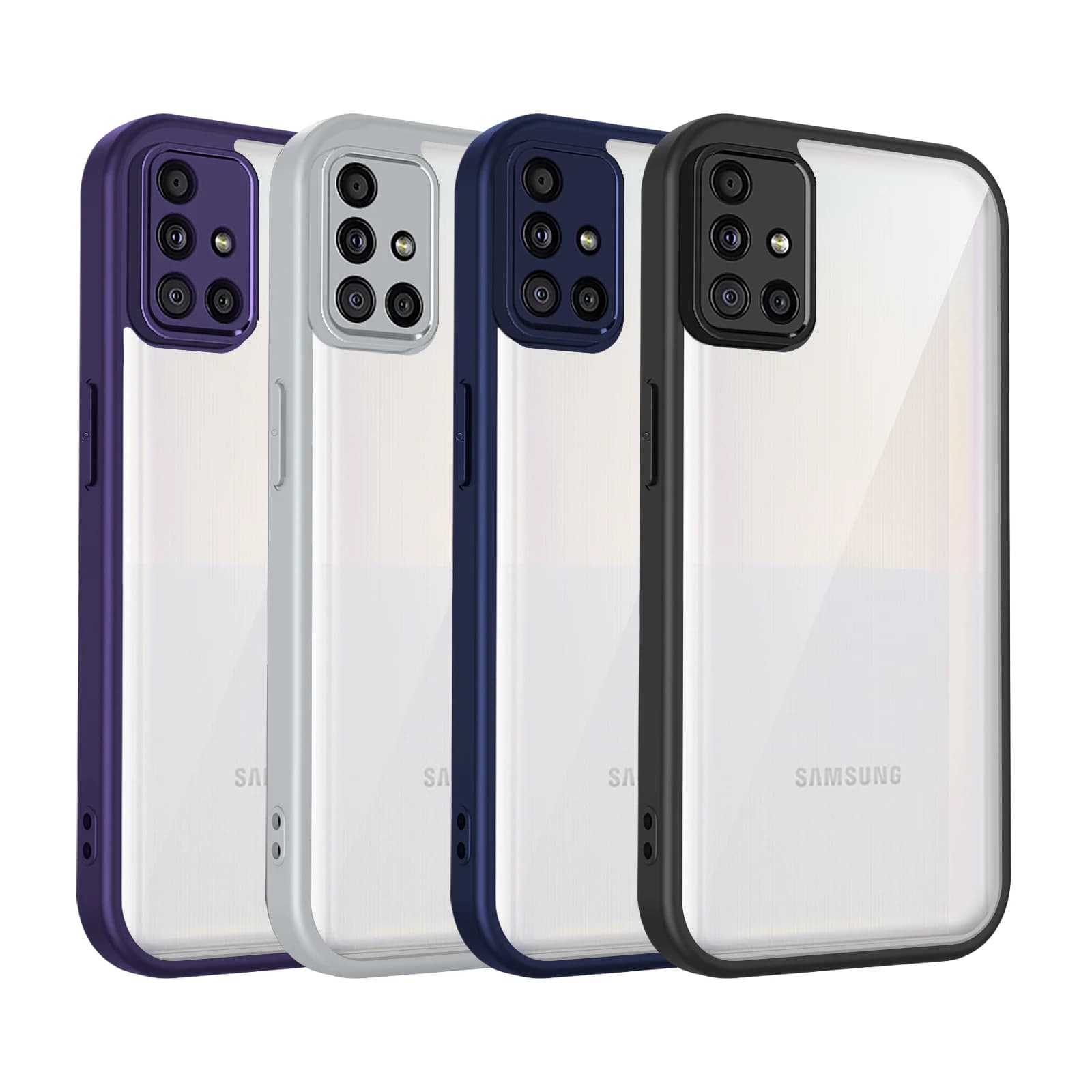 Custodia per Samsung Galaxy A51 4G, Cover per Galaxy A71 4G, Custodia per Galaxy A51 con Air Cushion, Bumper in Silicone, Cover Posteriore Trasparente Opaca Rigida