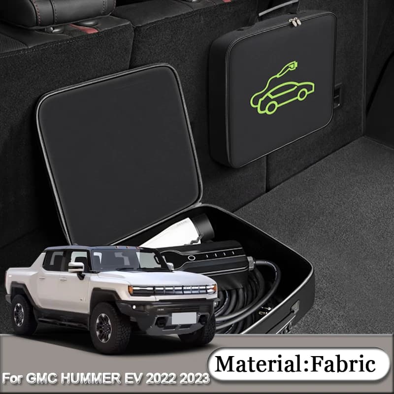 Misura Per GMC HUMMER EV 2022 2023 2024 Cavo di Ricarica Per Auto Sacchetto di Immagazzinaggio Caricatore Spine EV Prese Attrezzature Organizer Borsa Impermeabile