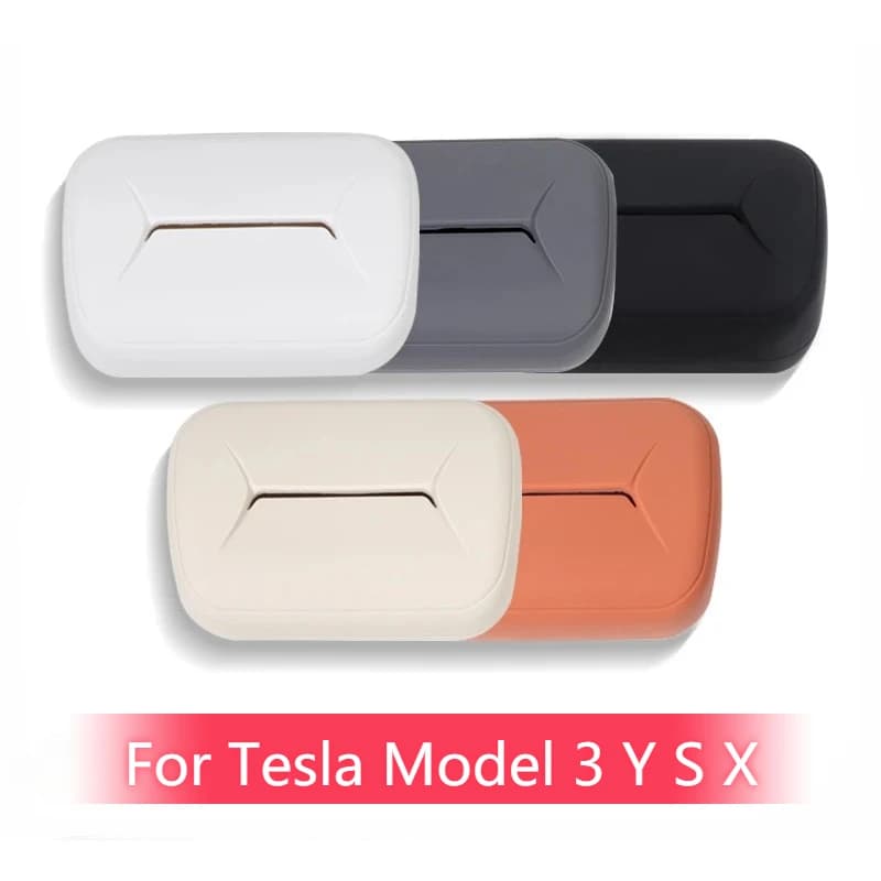Per Tesla Model 3/Y/S/X/3+ Model Y Launch 2025: Scatola Portafazzoletti per Auto, Scatola Portafazzoletti da Bracciolo, Accessori Nascosti per Schienale con Porta Sacchetti di Carta