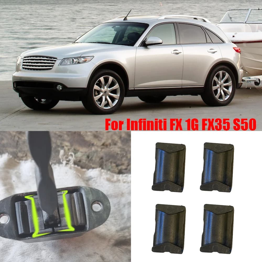 4x cinghia di controllo della portiera dell'auto (gruppo di controllo) Kit di riparazione Stopper smorzamento per Infiniti FX 1G FX35 S50 2002 2003 2004 2005 2006 2007 2008