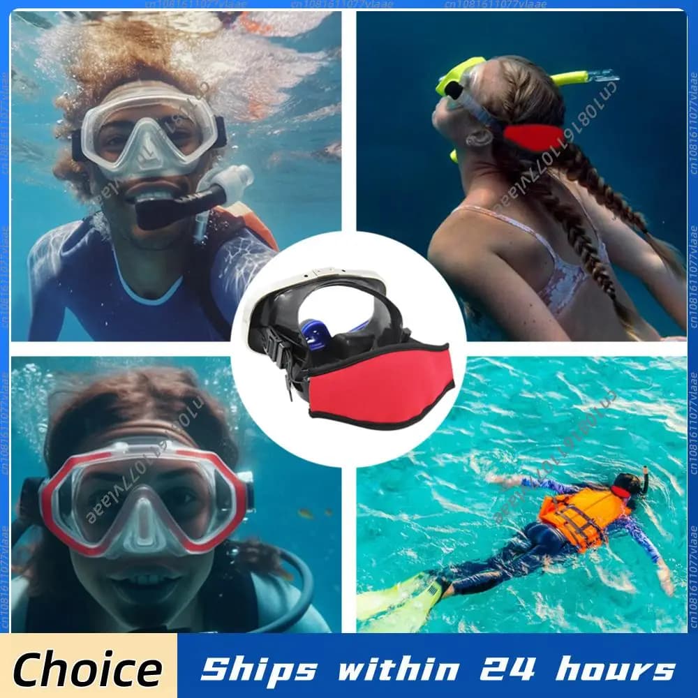 Cinturino per Maschera Subacquea Impermeabile, Antiscivolo in Neoprene, Copri Cinturino per Maschera da Immersione e Snorkeling