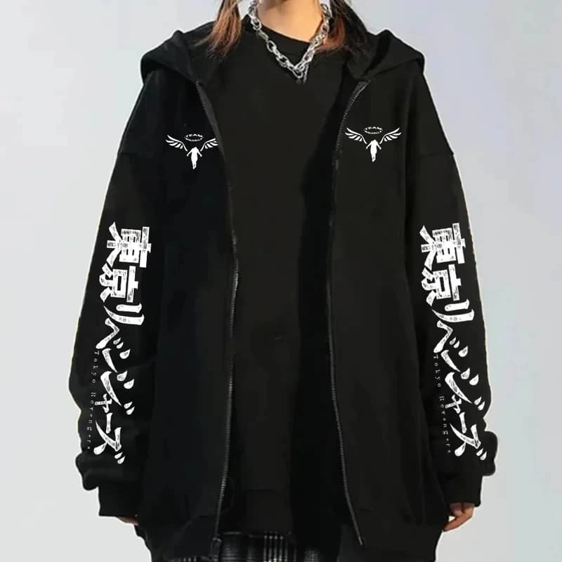 2026 Gambar Valhalla Tokyo Revengers Hoodies Anime Graphic Hoodie for Men Women Sportswear Tokyo Revengers Cosplay Zipper 8AOGX