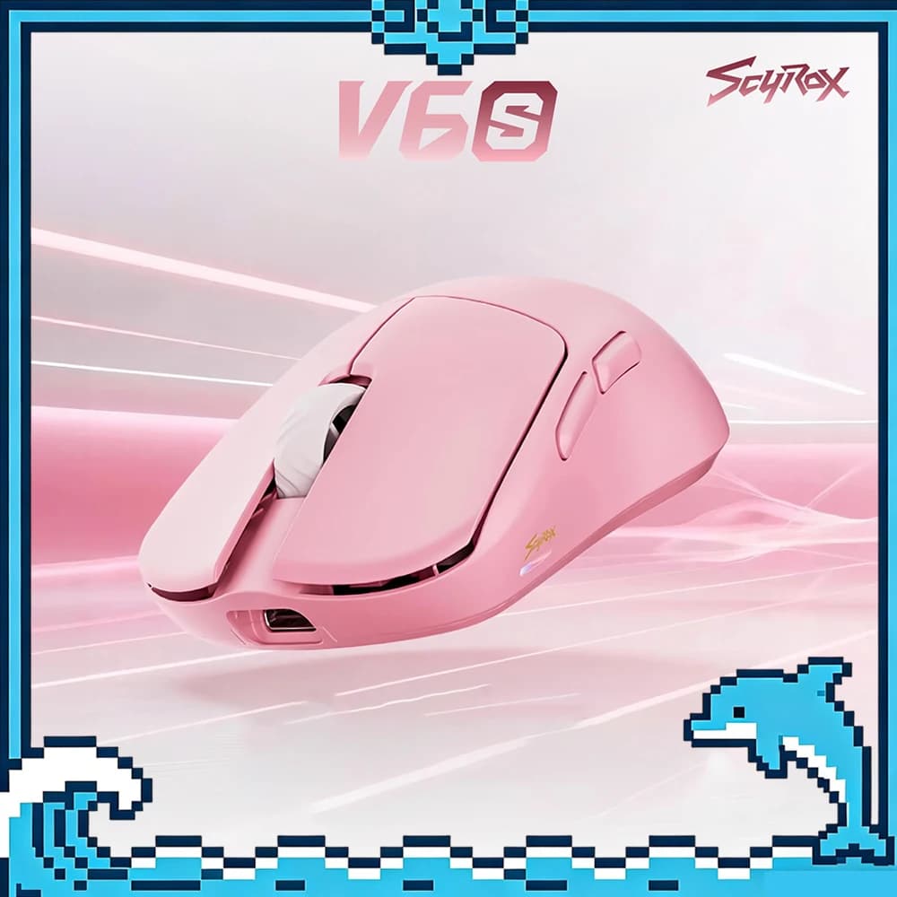 SCYROX V6/V6S Wireless Mouse Dual Mode Mouse 8000Hz Polling Rate,Paw Next 1,Nordic 54 Lightweight Gaming Mice PC Accessories