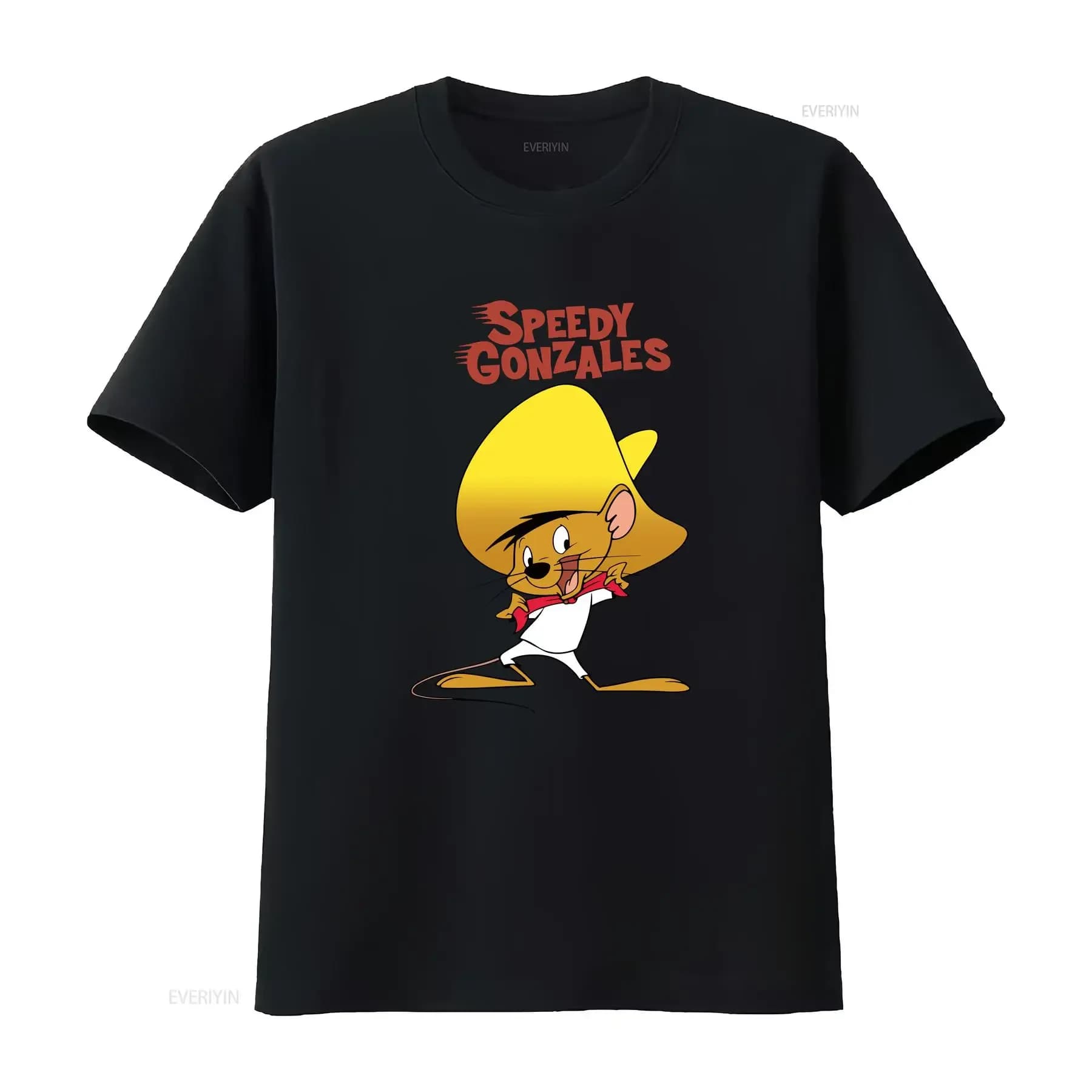 Speedy Gonzales Retro Cartoon Character T Shirt vintage Washed Versatile designer clothes streetwear Breathable Stretched