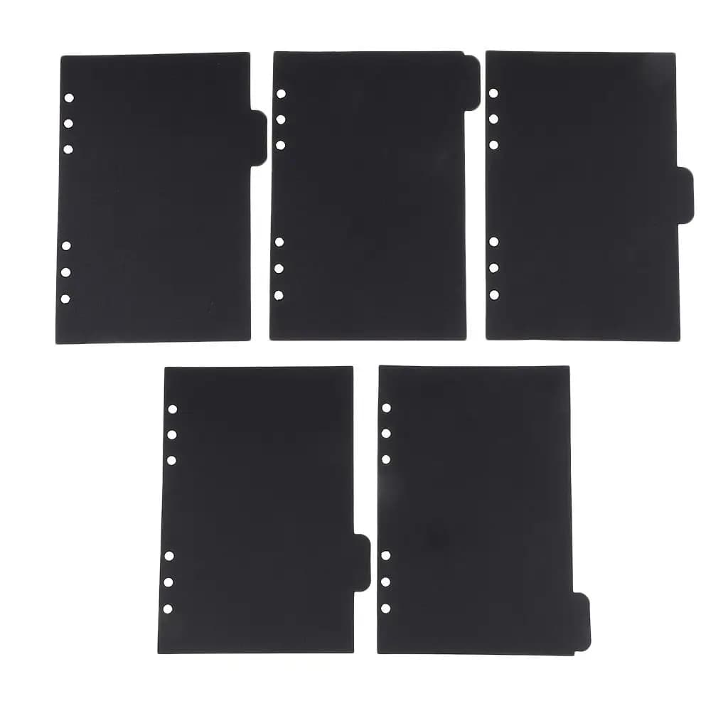 Indice divisore per notebook in carta kraft da 5 pezzi con 6 fori
