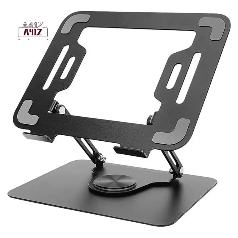 A41Z-New 360 Degree Rotating Foldable Laptop Tablet Book Holder Angle-Adjustable Height-Adjustable Folding Reading Stand